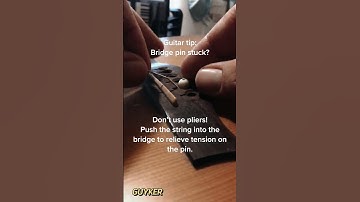 How To Deal With The Stucked Bridge Pin? Repost From@abyxmedia (TK) #guyker #guitarluthier #guitar