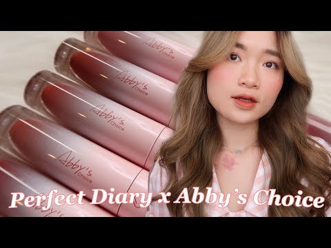 |SWATCH + REVIEW| PERFECT DIARY x ABBY CHOICE'S - SAKURA VELVET LIP CREAM | ROSIE PHAM