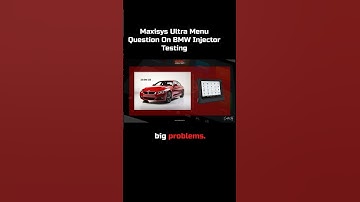 maxisys ultra menu question bmw injector tests