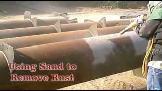 Blast It Clean - Cleaning Rust off Four 40-50 Foot Pipes