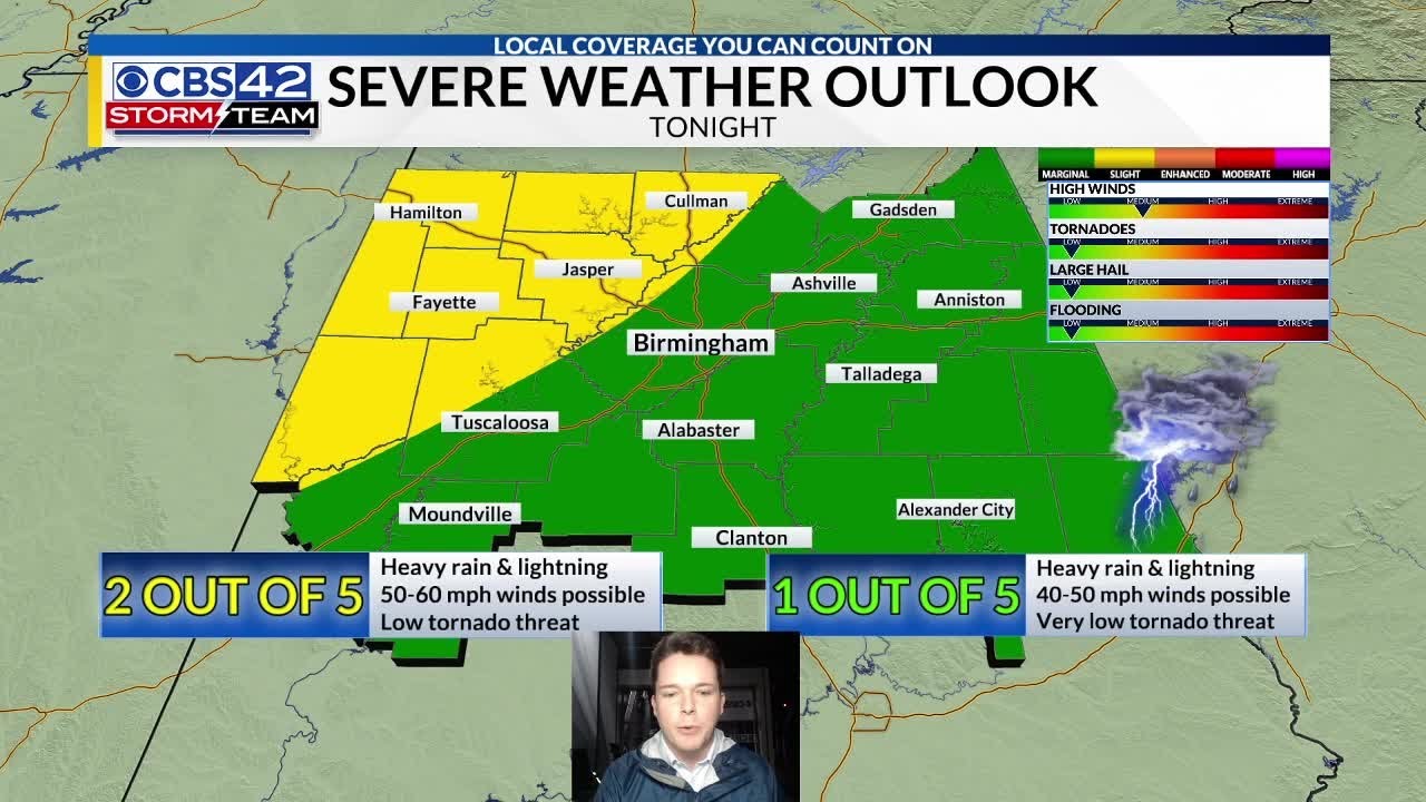 Severe weather risk upgraded for parts of NW Alabama - YouTube