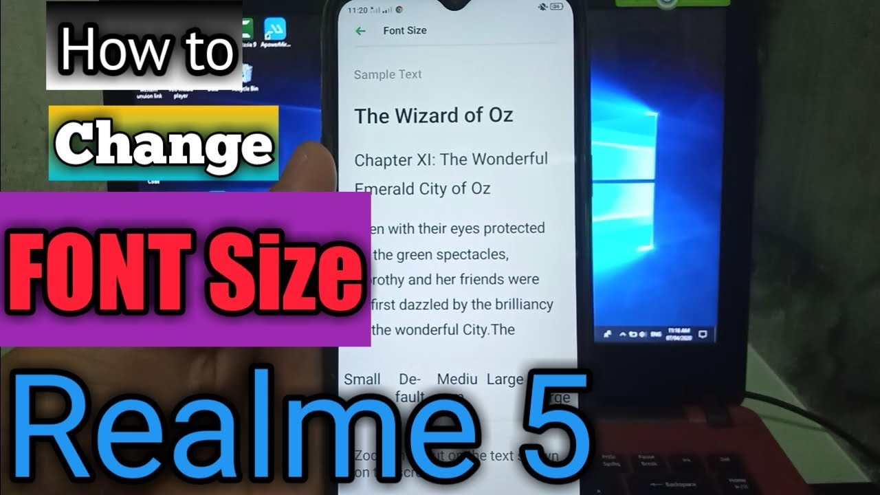 How To Change Font Size In Realme 5 Realme 5 Tips And Tricks Tips Change Fonts