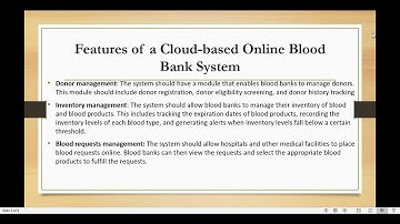 Cloud Based Online Blood Bank  System