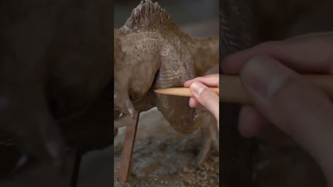 Tyrannosaurus is made of clay
