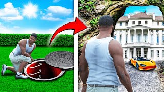 GUA MEMBANGUN RUMAH MEWAH RAHASIA BAWAH TANAH DI GTA 5! (MOD)