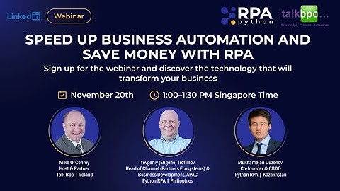 Webinar Python RPA&Talk Bpo