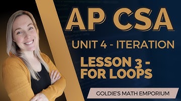 AP CSA - Unit 4: Iteration - Lesson 3: for Loops