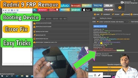 Redmi 9 FRP Unlock Error Fix by Unlock Tool || Redmi 9 FRP Remove By Unlock Tool
