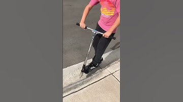 My brothers first boardslide #viral #shorts #scooter