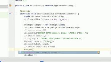 [Android] เพิ่มแถวลงฐานข้อมูล SQLite