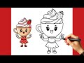 Comment Dessiner STRAWBELINA PUTRIANA | BRAINROT | Facile ❤️