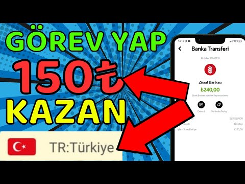 Görev Yap 150₺ Ödeme Yapan Mobil Uygulaması - (KANITLI VİDEO ) İnternetten Para Kazanma Yolları 2024