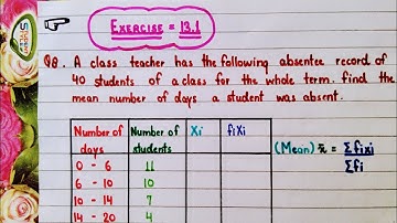 Statistics | Exercise 13.1 | Question 8 | Class 10 Maths | Chapter 13 | New Ncert 