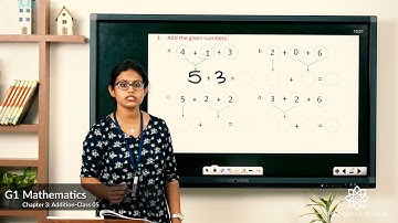 Grade 1 Mathematics Chapter 3  Class 5 Adding 3 numbers