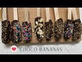 Como hacer CHOCO BANANAS  Receta Fácil  - Paletas de platano con chocolate