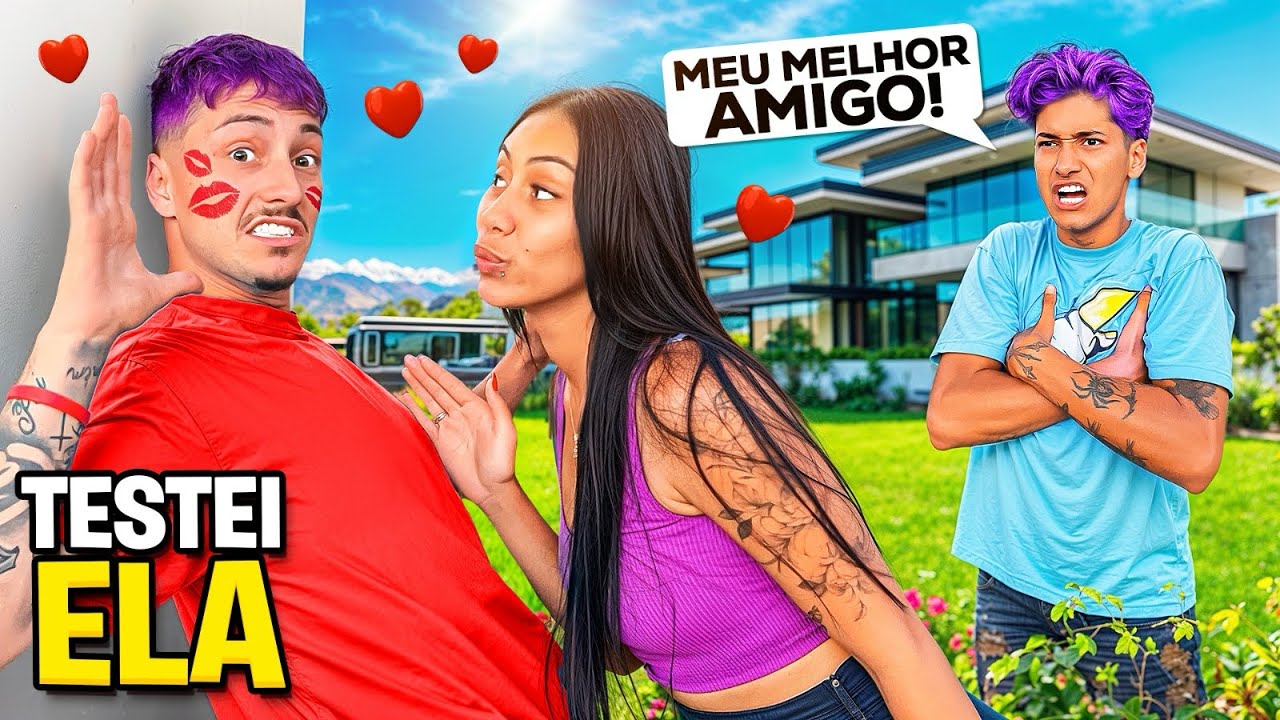 TESTEI A FIDELIDADE DA LARI COM MEU MELHOR AMIGO *ela beijou ele?