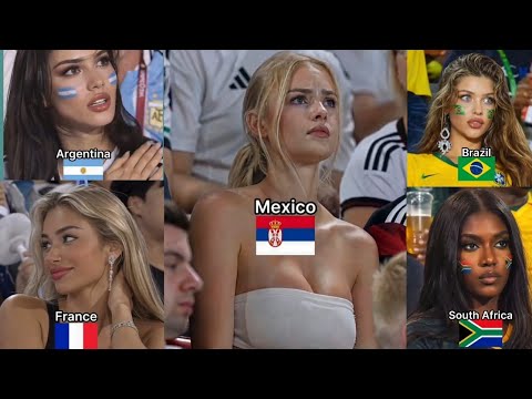 Beautiful girls from all over the world in the standsof the 2026 World Cup stadiums usa canda Mexico
