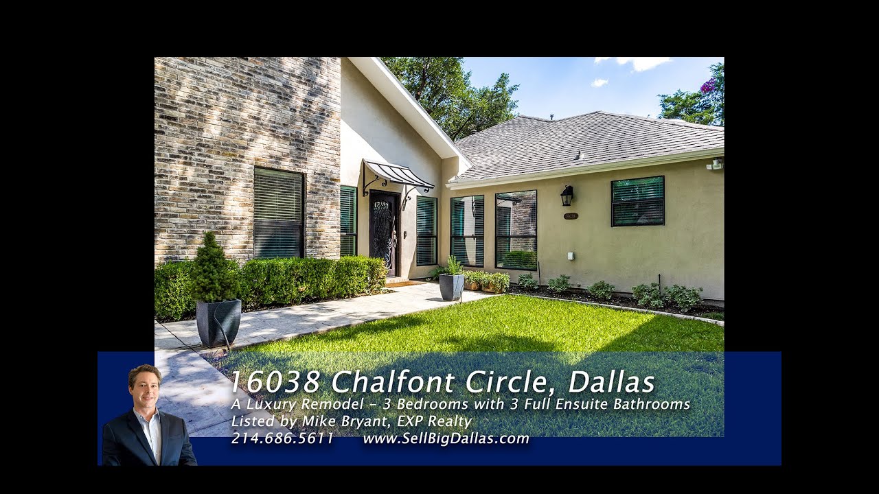 16038 Chalfont Cir, Dallas, TX 75248 Mike Bryant Listing Agent YouTube