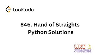846. Hand of Straights Python Solution Leetcode