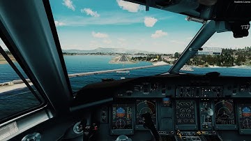 P3D V5: Q400 Corfu approach and landing