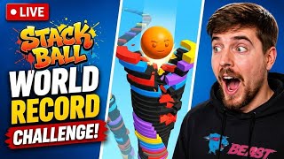 🚨 STACK BALL LIVE! Breaking My Highest Score! 😱🔥 | World Record Challenge