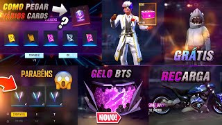 COMO PEGAR MUITOS CARDS E TOKENS CRISTAIS BTS, NOVA CAIXA, NOVA LOJA BTS E RECOMPENSAS - FREE FIRE