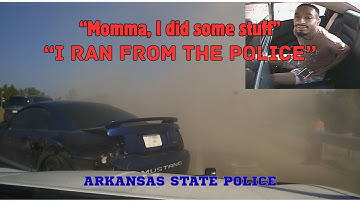 DEAR MOMMA, I RAN FROM THE POLICE - Ford Mustang driver PIT Maneuvered by Arkansas State Police