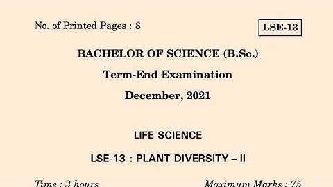 LSE-13  DECEMBER-2021 QUESTION PAPER IGNOU