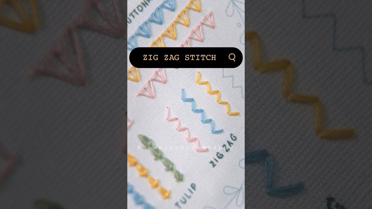 Zig Zag Stitch Embroidery 😉 