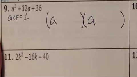 Lesson 3.1 Factoring trinomials when a=1 review