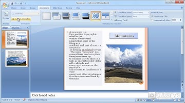 How to add animations to a PowerPoint 2007 presentation?