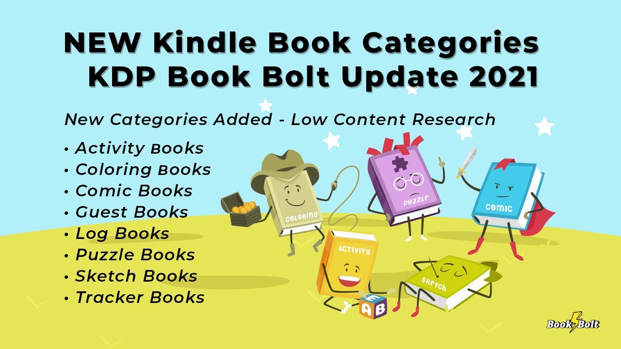 NEW Kindle Book Categories - KDP Book Bolt Update 2021: New Categories Added - Low Content Research