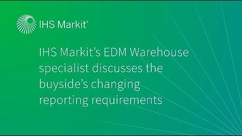 EDM Warehouse: The role of the data warehouse in supporting new reporting requirements