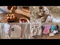 petite bagの中身2パターンあります（休みver仕事ver）、マドのエアーふみふみ、朝ミスド、花粉症対策＆more/Mirai’svlog