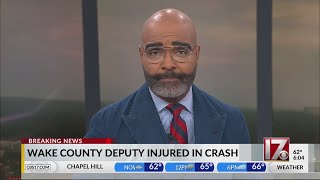 Wake County deputy injured in cash after chasing speeder