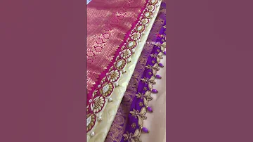 Beautiful Maggam Work Saree Kuchu Designs For Bride Sareekuchu Maggamwork Aariwork 