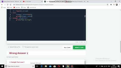 Exception handling 30 days of code||hackerrank solution in python