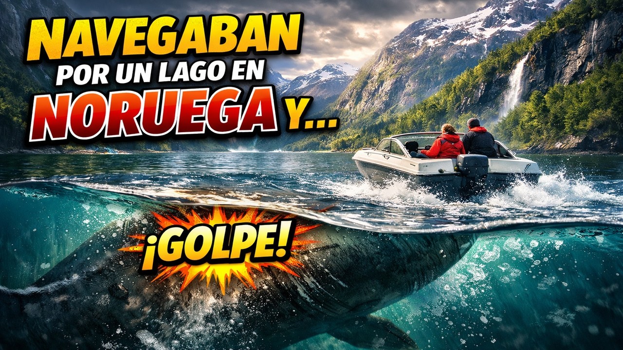 Navegaban por un lago en Noruega… y algo golpeo el casco desde abajo