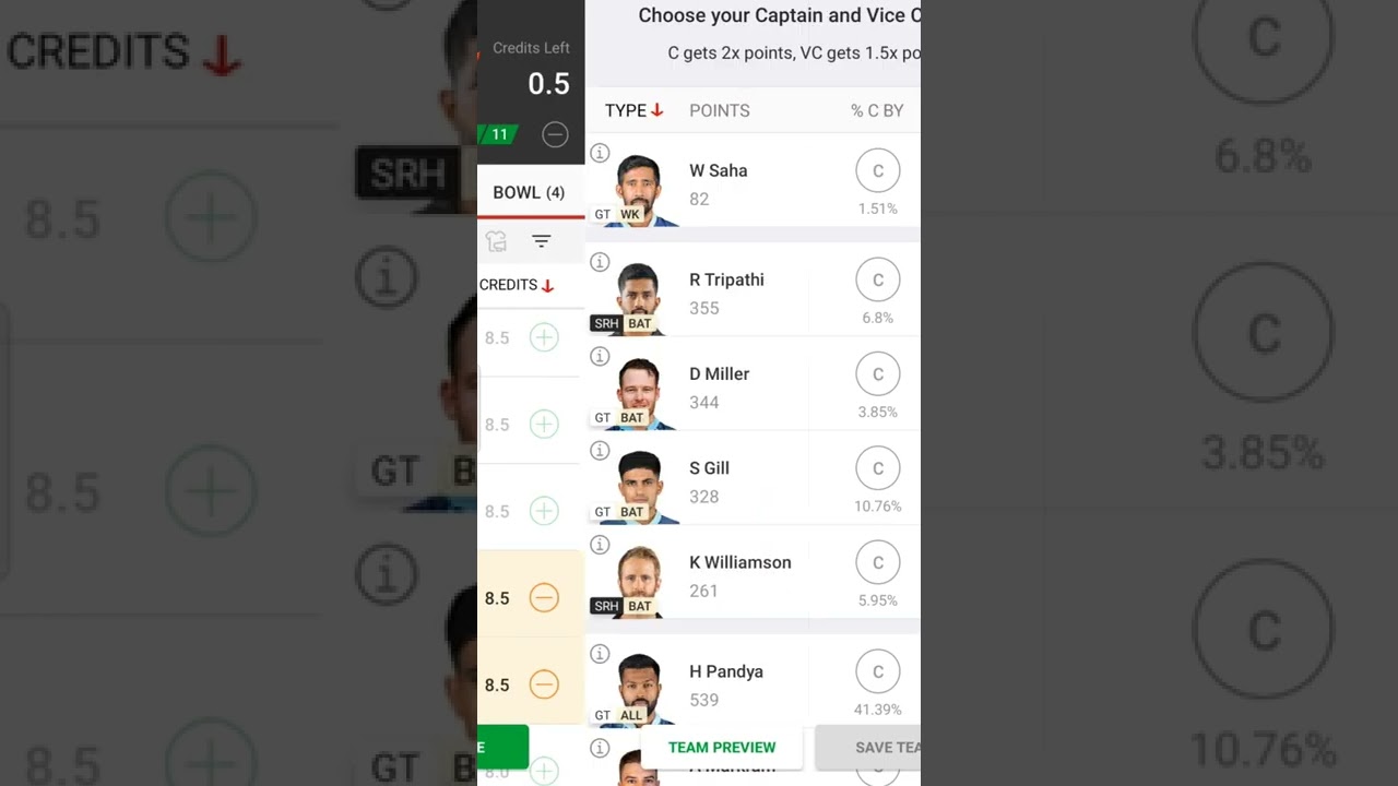 SRH vs GT dream11 team prediction || SRH vs GT gl team || GT VS SRH Team