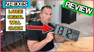 XREXS Large Digital Wall Clock, Battery Operated Alarm Clocks for Bedroom Home Decor