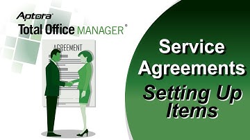 How to Set Up Service Agreements in Total Office Manager®