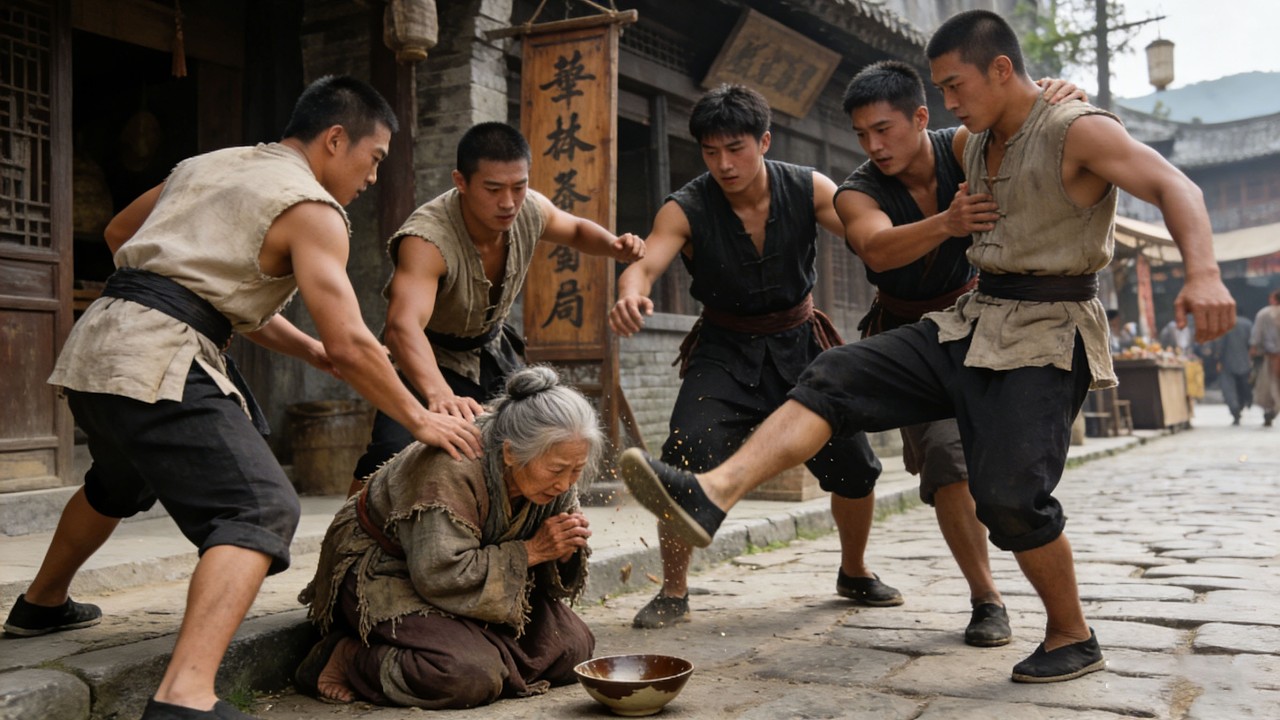 功夫電影！路邊乞討的老太太竟是深藏不露的功夫高手！ 💥 #中国电视剧 #KungFu #Martial Arts Movies