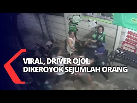 Viral! Pengemudi Ojek Online Dikeroyok Sejumlah Orang