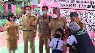 Bupati Franky Donny Wongkar, SH  dan Wakil Bupati Pdt  Petra Yani Rembang, meninjau lokasi Vaksinasi