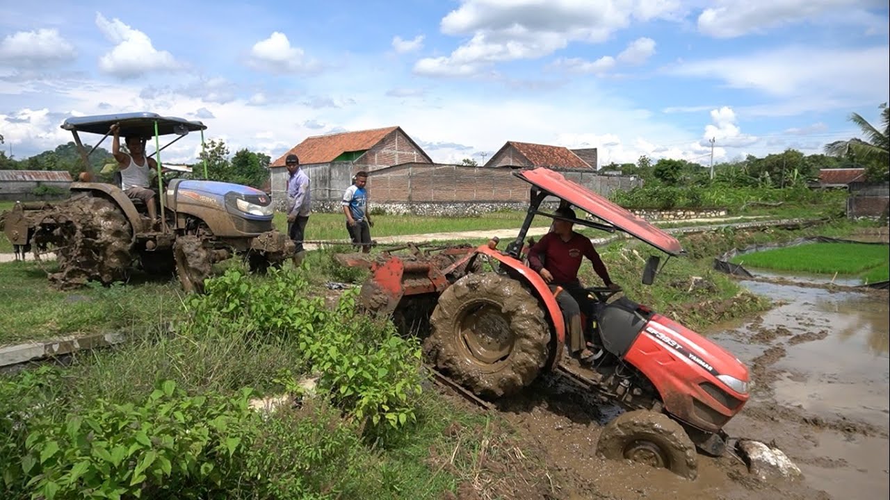 Parah Banget! Traktor Sawah Roda 4 Terjebak Lumpur || ISEKI NT540F Part.3