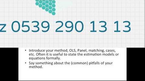 Elements and Structure of a Master Thesis 0539 290 13 13 | bitirme tezi