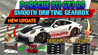 Porsche 911 GT3 RS Smooth Drifting Gearbox For W16 and V12 engine In Car Parking Multiplayer