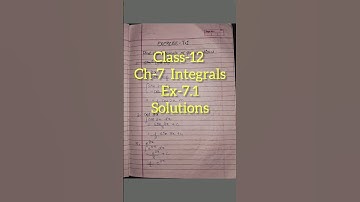 Class-12 | Ch-7, Integrals | Ex-7.1 Solutions | Maths | #viral#class12#study#maths#solution#shorts