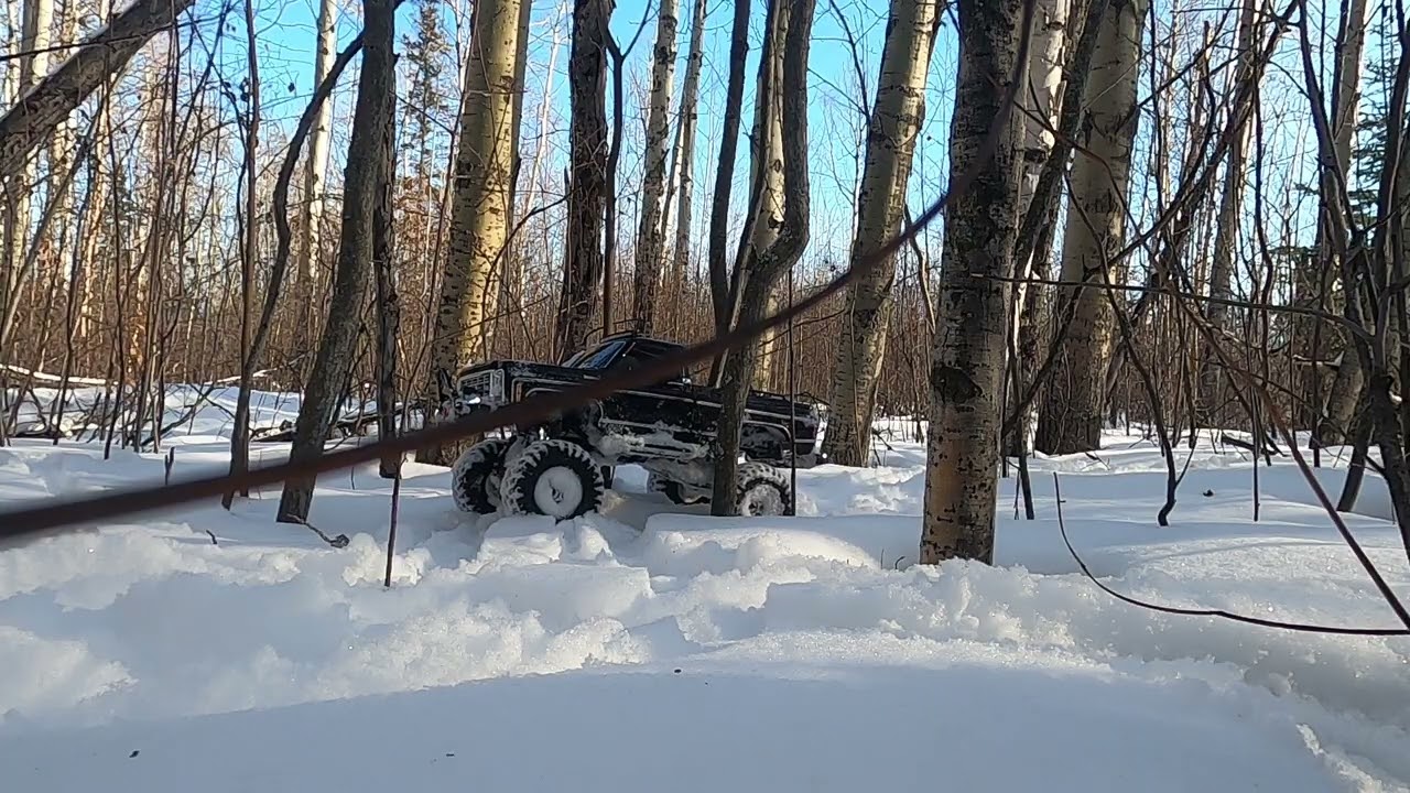 Bandit found a sticky spot on the trail today #rccrawler