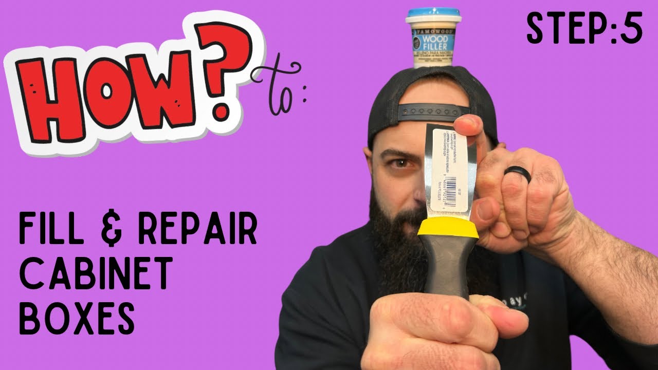 Step: 5 How To: Fill & Repair Your Cabinet Boxes